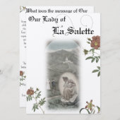 我々のレディーオブラサレット祈りの言葉カード 招待状 (正面/裏面)