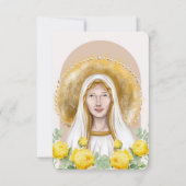 我々のレディーオブルーデス祈りの言葉カード サンキューカード (正面)