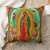 我々のレディーグアダループメキシコ聖ヴァージンマリア クッション (ブランケット)