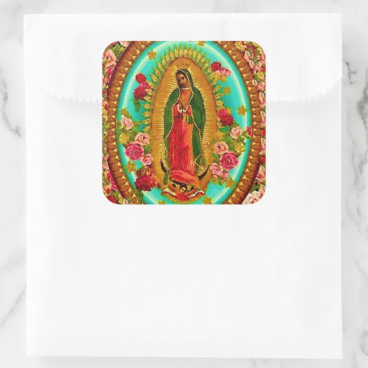 我々のレディーグアダループメキシコ聖ヴァージンマリア スクエアシール (バッグ)