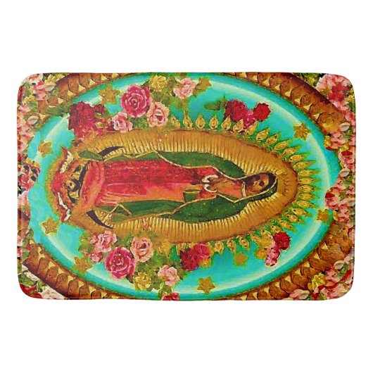 我々のレディーグアダループメキシコ聖ヴァージンマリア バスマット (正面)