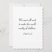 我々のレディーパブロカサルスフラットノートカード ノートカード (裏面)