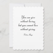 我々のレディーヴィクトルユーゴフラットノートカード ノートカード (裏面)