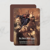 我々のレディ・オブ・山・カーメル祈りの言葉 エンクロージャーカード (正面/裏面)