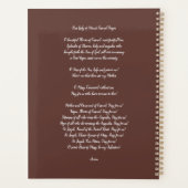 我々のレディ・オブ・山・カーメル祈りの言葉 プランナー手帳 (裏面)