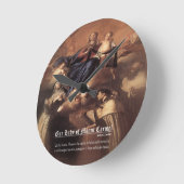 我々のレディ・オブ・山・カーメル祈りの言葉 ラウンド壁時計 (傾斜)