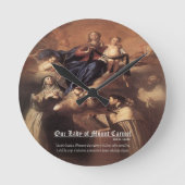 我々のレディ・オブ・山・カーメル祈りの言葉 ラウンド壁時計 (正面)