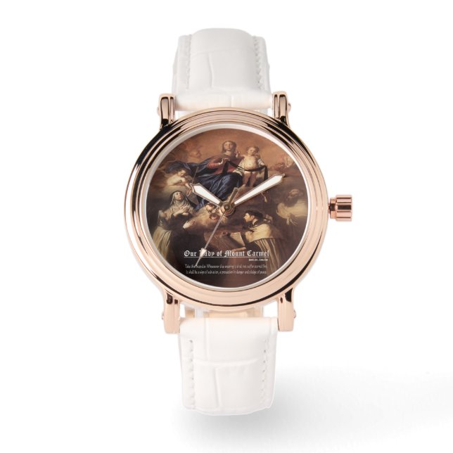 我々のレディ・オブ・山・カーメル祈りの言葉 腕時計 (正面)
