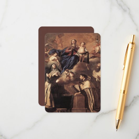 我々のレディ・オブ・山・カーメル1641 エンクロージャーカード (正面/裏面インサイチュ)