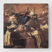 我々のレディ・オブ・山・カーメル1641 スクエア壁時計 (正面)