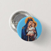 我々のレディ・オブ・山・カーメル 缶バッジ (正面&裏面)