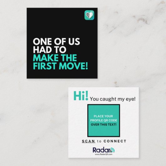 我々の一人が最初に動かなければならなかった スクエア名刺 (正面/裏面)