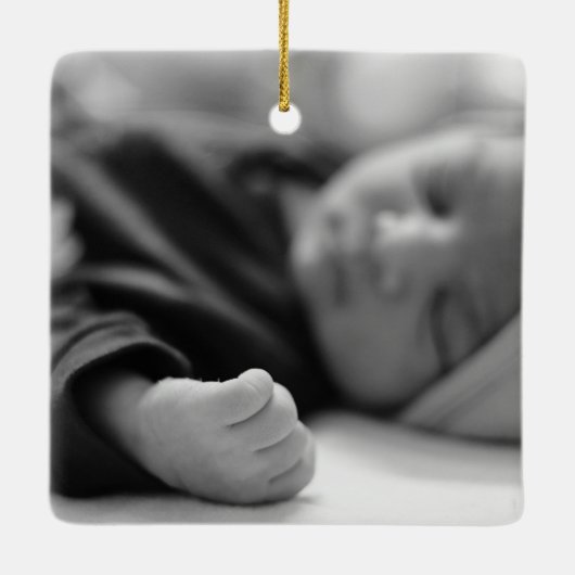 "我々の世界の喜び"ベビーの初めてのクリスマス休日 セラミックオーナメント (裏面)