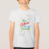 我々の世界救の行動 トライブレンドTシャツ (正面)