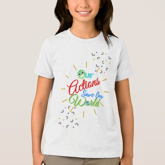 我々の世界救の行動 トライブレンドTシャツ (正面)
