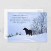 我々の中に存在するもの – やる気を起こさせる引用文 – ブラック・ラボ ポストカード (正面/裏面)