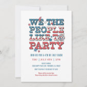 我々の人々は、7月のBashのパーティー4thを好む 招待状 (正面)