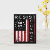 我々の人々8647 86 47旗の命題に抵抗する カード (黄色い花)