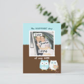 我々の人生で最も幸福な日、フクロウ結婚ズ ポストカード (スタンド正面)