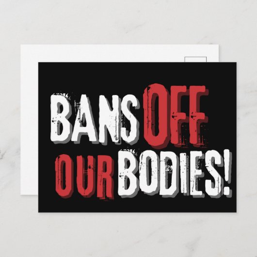 我々の体の選択を禁止 ポストカード (正面/裏面)