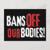我々の体の選択を禁止 ポストカード (正面)