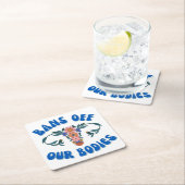 我々の体フローラ子宮の選択を禁止 スクエアペーパーコースター (インサイチュ)