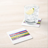 我々の価値観はコースターだ スクエアペーパーコースター (インサイチュ)