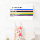 我々の価値観は旗だ 横断幕 (インサイチュ)