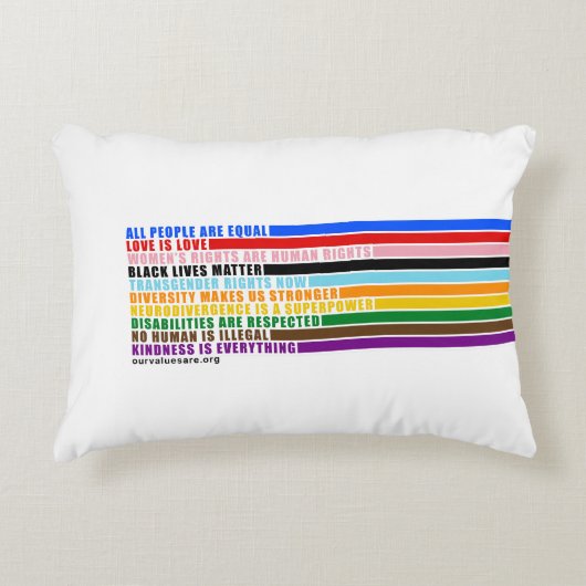 我々の価値観は枕だ アクセントクッション (正面)