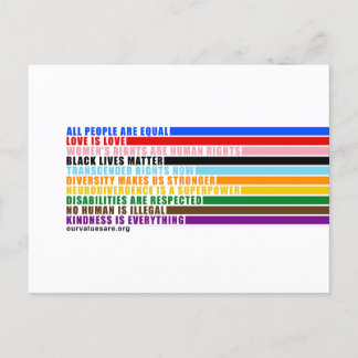 我々の価値観は ポストカード