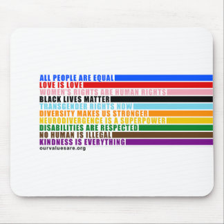 我々の価値観は マウスパッド