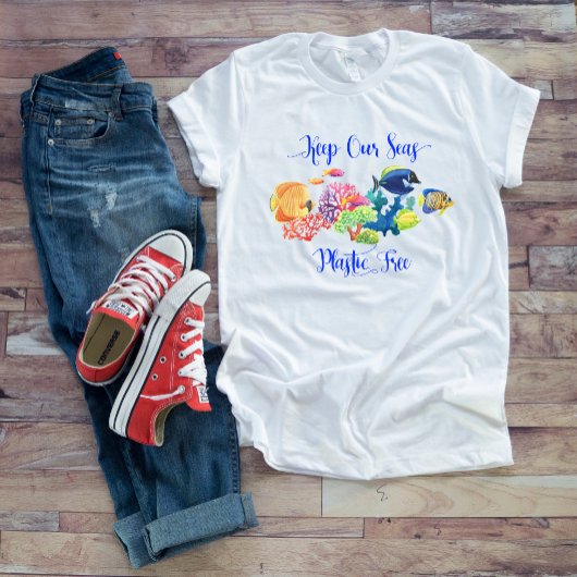 我々の保海のプラスチック製フリー魚のサンゴ海 Tシャツ