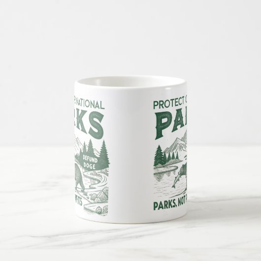 我々の保護国立公園の基金を取り除くドージパークス コーヒーマグカップ (中央)