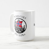 我々の先祖はヴァイキング | ノルウェー国旗 コーヒーマグカップ (正面左)