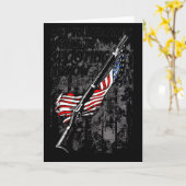 我々の先祖は今頃銃を撃っているはず アメリカ国旗（ カード (黄色い花)