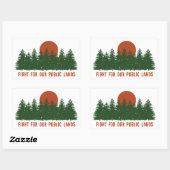 我々の公の地のために戦う 長方形シール (シート)