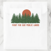 我々の公の地のために戦う 長方形シール (バッグ)