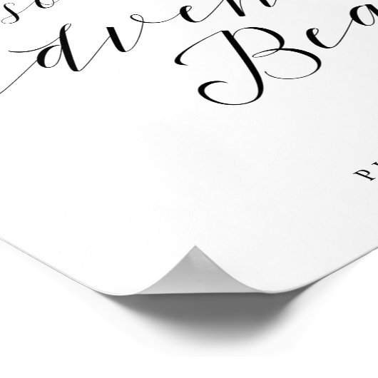 我々の冒険がゲストブックマップ結婚のサインを始める ポスター (角)