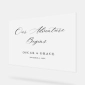 我々の冒険が始まっ結婚たように アクリルサイン (傾斜)