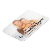 我々の冒険が始まる日付写真を保存 マグネット (左側)