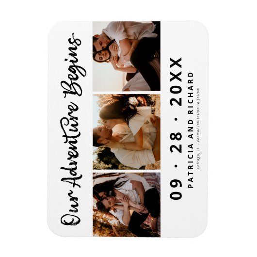 我々の冒険が始まる日付3のフォトマグネットを保存 マグネット (縦)