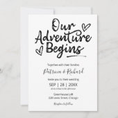 我々の冒険が始まる素朴結婚式招待状 招待状 (正面)