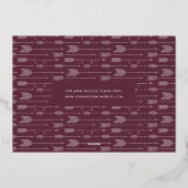 我々の冒険が始まる |写真の完全保存日付 箔招待状 (裏面)