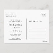 我々の冒険が始まる | 写真モダンの日付を保存 ポストカード (裏面)