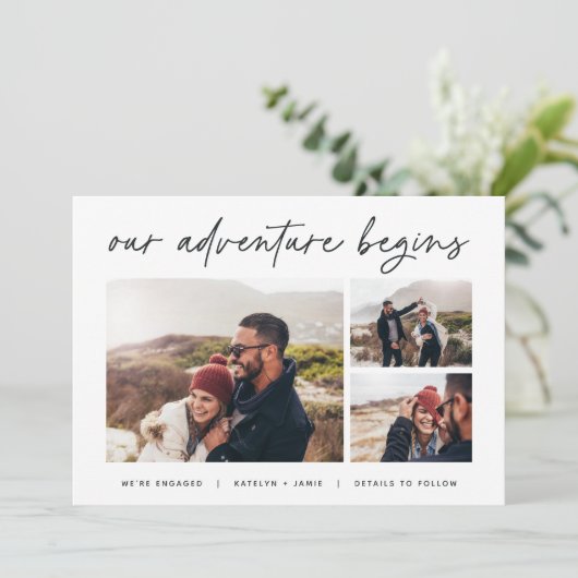 我々の冒険が始まる |写真数々の婚約 案内状 (スタンド正面)