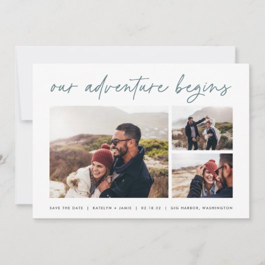 我々の冒険が始まる |写真数々の セーブザデート (正面)