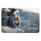 我々の冒険が始まる |日付の保存 マグネット (横)