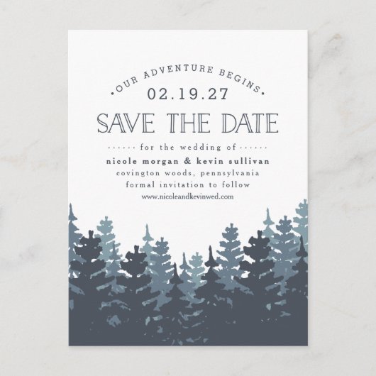 我々の冒険が始まる |日付の保存 案内ポストカード (正面)