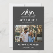 我々の冒険の始まりは日付写真を保存 招待状 (正面)