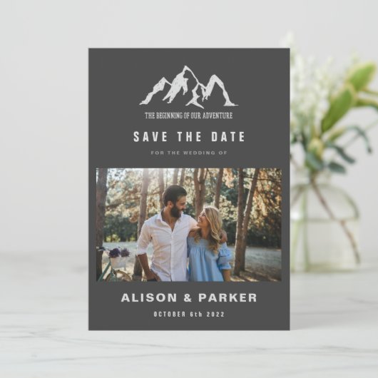 我々の冒険の始まりは日付写真を保存 招待状 (スタンド正面)